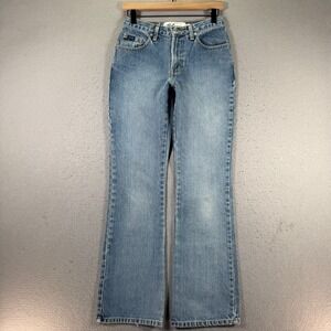 Vintage Express Bleus Flare Jeans Womens 1/2R ‎ Blue Denim Comfort Trendy Y2K